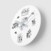 Alice in Wonderland Thed Clock Ronde Klok (Hoek)