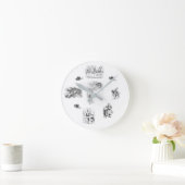Alice in Wonderland Thed Clock Ronde Klok (Huis)