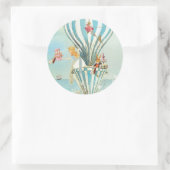 ALICE IN WONDERLAND THEE BIJ VIER SEALS RONDE STICKER (Tas)