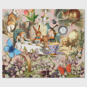 Alice in Wonderland Thee Feestje Kunst Cadeaupapier