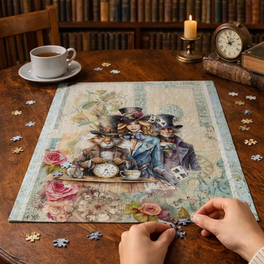 Alice in Wonderland Thee feestje Kunst met de Gekk Legpuzzel