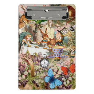 Alice in Wonderland Thee Feestje Kunst Mini Klembord
