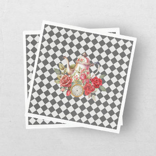 Alice in Wonderland Thee Feestje Meisjes Verjaarda Servet