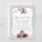 Alice In Wonderland Thee Feestje Sip en Kijk Kaart (Voorkant)