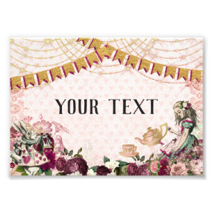 Alice in Wonderland-thee Foto Afdruk