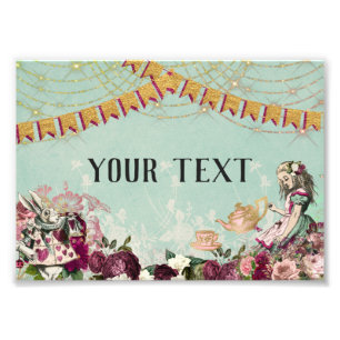 Alice in Wonderland Thee Foto Print Afdruk