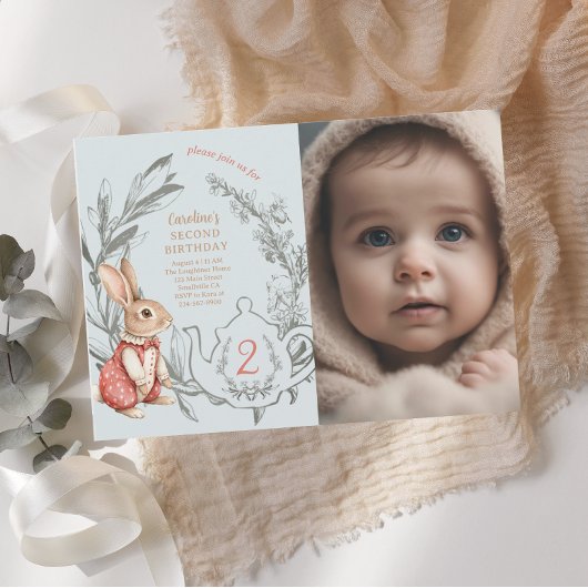 Alice in Wonderland thee voor twee 2e verjaardag Kaart