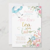 Alice in Wonderland, thee voor twee 2e verjaardag Kaart (Voorkant)