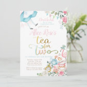 Alice in Wonderland, thee voor twee 2e verjaardag Kaart (Staand voorkant)