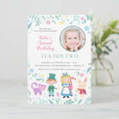 Alice in Wonderland | Thee voor twee tweede verjaa Kaart (Staand voorkant)
