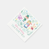 Alice in Wonderland thee voor twee verjaardagsfees Servet (Hoek)