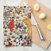 Alice in Wonderland Theedoek (Quarter Fold)