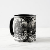 Alice in Wonderland theekransje in gotische kunsts Mok (Voorkant links)
