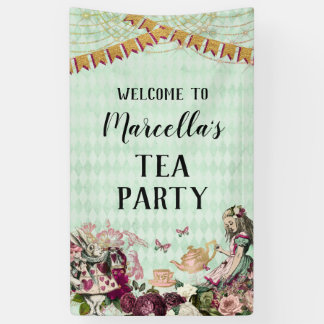 Alice in Wonderland Theepartij Banner