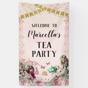 Alice in Wonderland Theepartij Blush & Mint Spandoek