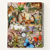 Alice in Wonderland Theepartij Kunst Notitieboek (Achterkant)