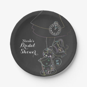 Alice in Wonderland Theepartij Schoolbord Grilleg Papieren Bordje