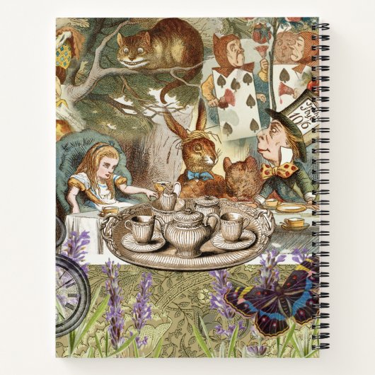 Alice in Wonderland Theepartijgasten Notitieboek (Achterkant)