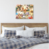 Alice in Wonderland-theepersonages Canvas Afdruk (Insitu (Slaapkamer))