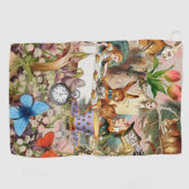 Alice in Wonderland-theepersonages Golfhanddoek (Horizontaal)