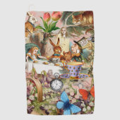 Alice in Wonderland-theepersonages Golfhanddoek (Voorkant)
