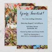 Alice in Wonderland-theepersonages Kaart (Voorkant / Achterkant)