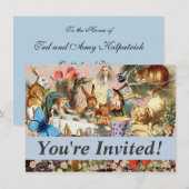 Alice in Wonderland-theepersonages Kaart (Voorkant / Achterkant)