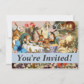 Alice in Wonderland-theepersonages Kaart (Voorkant)