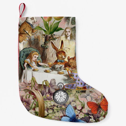 Alice in Wonderland-theepersonages Kleine Kerstsok (Voorkant)