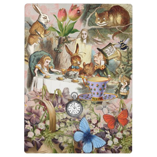 Alice in Wonderland-theepersonages Klembord (Achterkant)