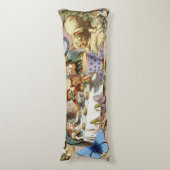 Alice in Wonderland-theepersonages Lichaamskussen (Voorkant Verticaal)
