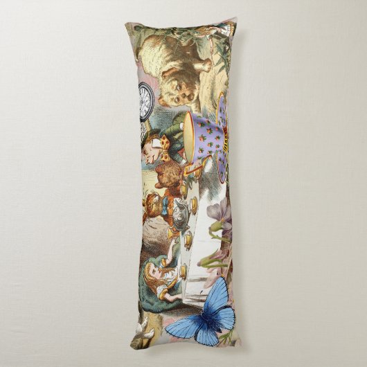 Alice in Wonderland-theepersonages Lichaamskussen (Achterkant (Verticaal))
