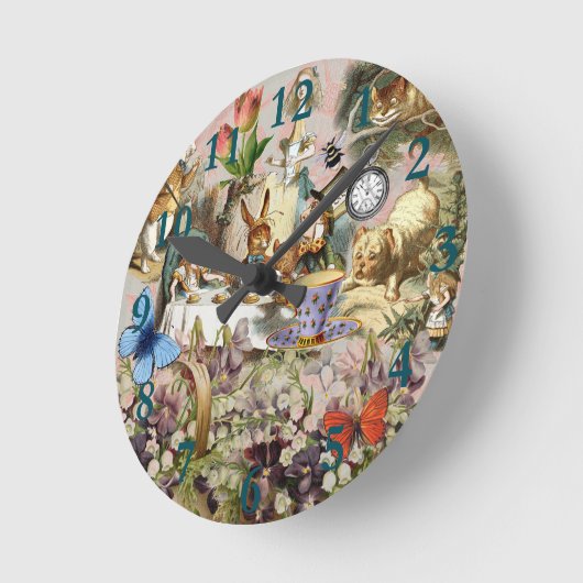 Alice in Wonderland-theepersonages Ronde Klok (Hoek)