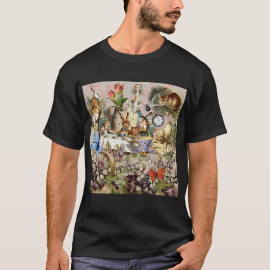 Alice in Wonderland-theepersonages T-shirt (Voorkant)