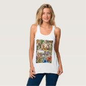 Alice in Wonderland-theepersonages Tanktop (Volledige Voorkant)