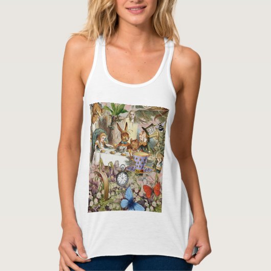 Alice in Wonderland-theepersonages Tanktop (Voorkant)