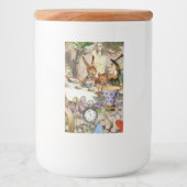 Alice in Wonderland-theepersonages Voedselcontainer Etiket (Voorkant)