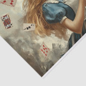 Alice in Wonderland Theepot Speelkaarten Decoupage Tissuepapier (Detail)