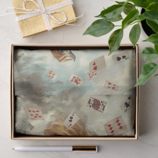 Alice in Wonderland Theepot Speelkaarten Decoupage Tissuepapier (Geschenk)