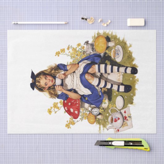 Alice in Wonderland theetijd Tissuepapier (Craft)