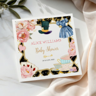 Alice in Wonderland Theeuwfeestje voor Baby Shower Servet