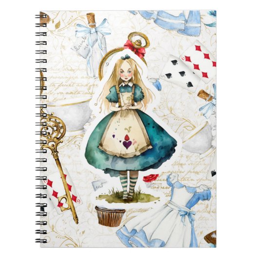 Alice in Wonderland thema Notitieboek (Voorkant)