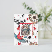 Alice in Wonderland thema postkaart (Staand voorkant)