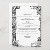 Alice in Wonderland thema uitnodiging (Voorkant / Achterkant)