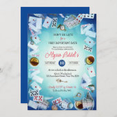 Alice in wonderland Thema Verjaardag uitnodiging (Voorkant / Achterkant)