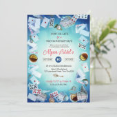 Alice in Wonderland Thema Verjaardagsuitnodiging Kaart (Staand voorkant)