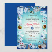 Alice in Wonderland Thema Verjaardagsuitnodiging Kaart (Voorkant / Achterkant)