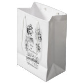 Alice in Wonderland Theme Gift Bag Medium Cadeauzakje (Voorkant Gekanteld)