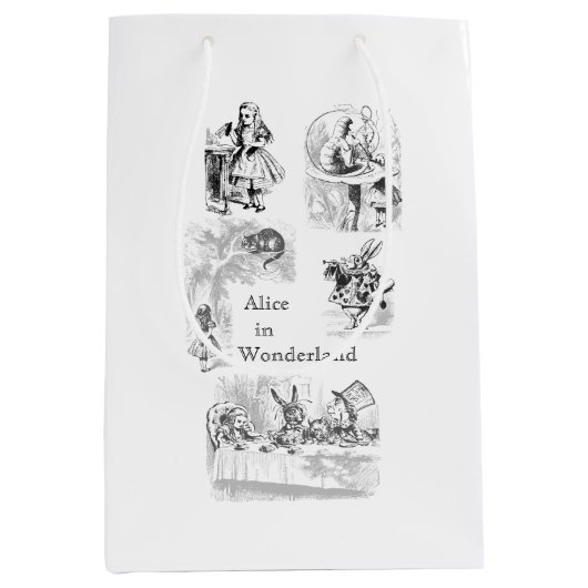 Alice in Wonderland Theme Gift Bag Medium Cadeauzakje (Voorkant)