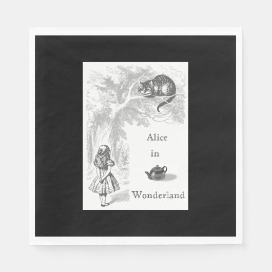 Alice in Wonderland Theme Party Papieren servetten (Voorkant)